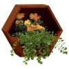 2 db rozsda színű corten acél fali növénytartó 46 x 10 x 40 cm