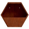 2 db rozsda színű corten acél fali növénytartó 46 x 10 x 40 cm