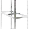 4 db ezüstszínű 3 szintes acél gumiabroncstartó 110x40x200 cm