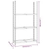 4 db ezüstszínű 3 szintes acél gumiabroncstartó 110x40x200 cm