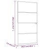 Fehér edzett üveg és alumínium vékony beltéri ajtó 102x201,5 cm