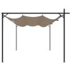 Tópszínű pergola behúzható tetővel 395 x 292 x 230 cm