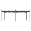 Antracitszürke pergola behúzható tetővel 589 x 292 x 230 cm