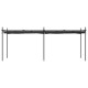 Antracitszürke pergola behúzható tetővel 589 x 292 x 230 cm