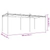 Antracitszürke pergola behúzható tetővel 589 x 292 x 230 cm