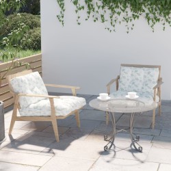 2 db levélmintás szövet raklapkanapé párna