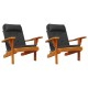 2 db fekete oxford-szövet adirondack-székpárna