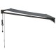 Antracit szövet és alumínium behúzható napellenző 3 x 2,5 m
