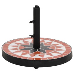 Terrakotta és fehér kerek napernyő talp 12 kg