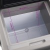 Fekete-szürke pp hűtőláda kerékkel és fogantyúval 50 l