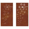 2 db virágmintás corten acél kerti faldísz 105 x 55 cm