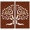 2 db famintás corten acél kerti faldísz 105 x 55 cm