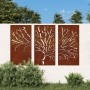 3 db famintás corten acél kerti faldísz 105 x 55 cm