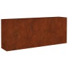 Corten acél kerti magaságyás 200x40x80 cm