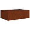 Corten acél kerti magaságyás 120x80x40 cm