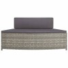 2 db szürke polyrattan pezsgőfürdő pad párnával