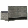 2 db szürke polyrattan pezsgőfürdő pad párnával