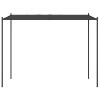 Antracitszürke szövet és acél pavilon 3x3 m 180 g/m²