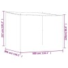 Antracitszürke szövet és acél pavilon 3x3 m 180 g/m²