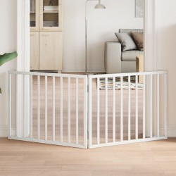 Fehér nyárfa 2 paneles összecsukható kutyakapu 160 cm