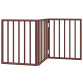 Barna nyárfa 3 paneles összecsukható kutyakapu 150 cm
