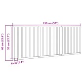 Barna nyárfa 3 paneles összecsukható kutyakapu 150 cm