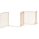 Nyárfa 4 paneles összecsukható kutyakapu ajtóval 320 cm Nyárfa 4 paneles összecsukható kutyakapu ajtóval 320 cm