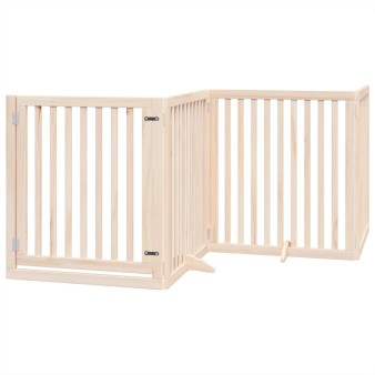 Nyárfa 4 paneles összecsukható kutyakapu ajtóval 320 cm