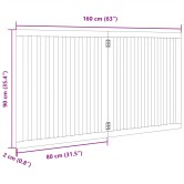 Fehér nyárfa 2 paneles összecsukható kutyakapu 160 cm Fehér nyárfa 2 paneles összecsukható kutyakapu 160 cm