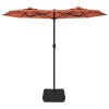 Terrakotta dupla tetős led-es napernyő 316x145 cm