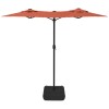 Terrakotta dupla tetős led-es napernyő 316x145 cm