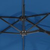 Azúrkék dupla tetős led-es napernyő 316x145 cm