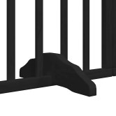 Fekete nyárfa 8 paneles összecsukható kutyakapu ajtóval 640 cm Fekete nyárfa 8 paneles összecsukható kutyakapu ajtóval 640 cm