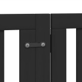 Fekete nyárfa 15 paneles összecsukható kutyakapu ajtóval 750 cm Fekete nyárfa 15 paneles összecsukható kutyakapu ajtóval 750 cm