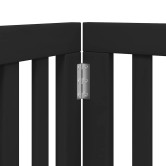 Fekete nyárfa 15 paneles összecsukható kutyakapu ajtóval 750 cm Fekete nyárfa 15 paneles összecsukható kutyakapu ajtóval 750 cm