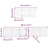 Fekete nyárfa 15 paneles összecsukható kutyakapu ajtóval 750 cm Fekete nyárfa 15 paneles összecsukható kutyakapu ajtóval 750 cm