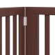Barna nyárfa 8 paneles összecsukható kutyakapu ajtóval 640 cm
