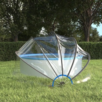 Kerek pvc medencekupola 376x188 cm