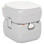 Szürke-fehér hdpe hordozható kemping wc 22+12 l
