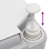 Szürke-fehér hdpe hordozható kemping wc 22+12 l