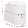 Fehér beépített hdpe és zománc kemping wc 24+17 l