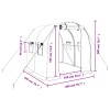 Zöld acélvázas melegház 4 m² 2 x 2 x 2 m