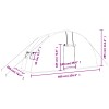Zöld acélvázas melegház 12 m² 6 x 2 x 2,85 m