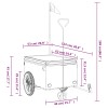 Fekete-szürke vas kerékpár-utánfutó 30 kg