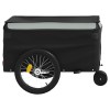 Fekete-szürke vas kerékpár-utánfutó 30 kg