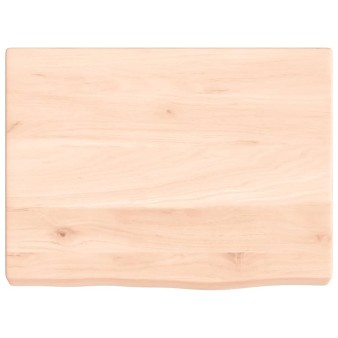Kezeletlen tömör fa fürdőszobai pult 40x30x(2-4) cm