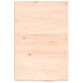 Kezeletlen tömör fa fürdőszobai pult 40x60x(2-4) cm