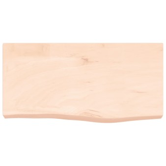 Kezeletlen tömör fa fürdőszobai pult 60x30x(2-6) cm