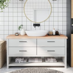 Kezeletlen tömör fa fürdőszobai pult 160 x 60 x 6 cm