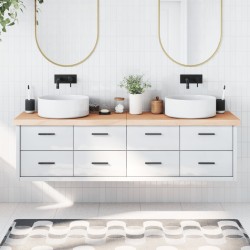 Kezeletlen tömör fa fürdőszobai pult 180 x 60 x 6 cm